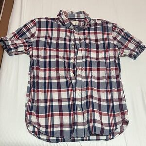 Aeropostale Red and Blue Plaid Men's Shirt